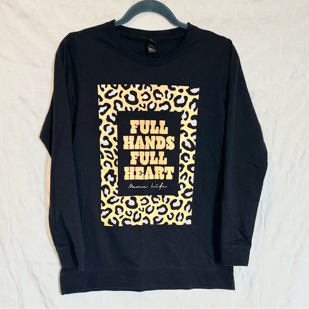Anvil Light Terry Graphic Long Sleeve Tee, Size S